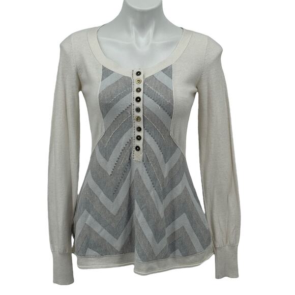 Free People Sweaters - Free People Women's Lambswool Modal SZ S Sweater Henley Boho Cozy Rustic Country